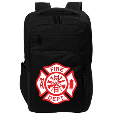 Fire Department Logo Uniform Fireman Symbol Firefighter Gear Impact Tech Backpack