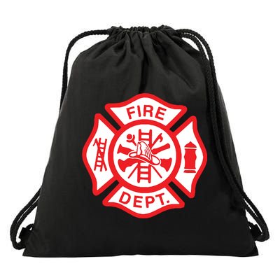 Fire Department Logo Uniform Fireman Symbol Firefighter Gear Drawstring Bag