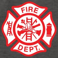Fire Department Logo Uniform Fireman Symbol Firefighter Gear Vector Backpack