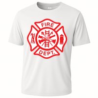Fire Department Logo Uniform Fireman Symbol Firefighter Gear Cooling Performance Crew T-Shirt