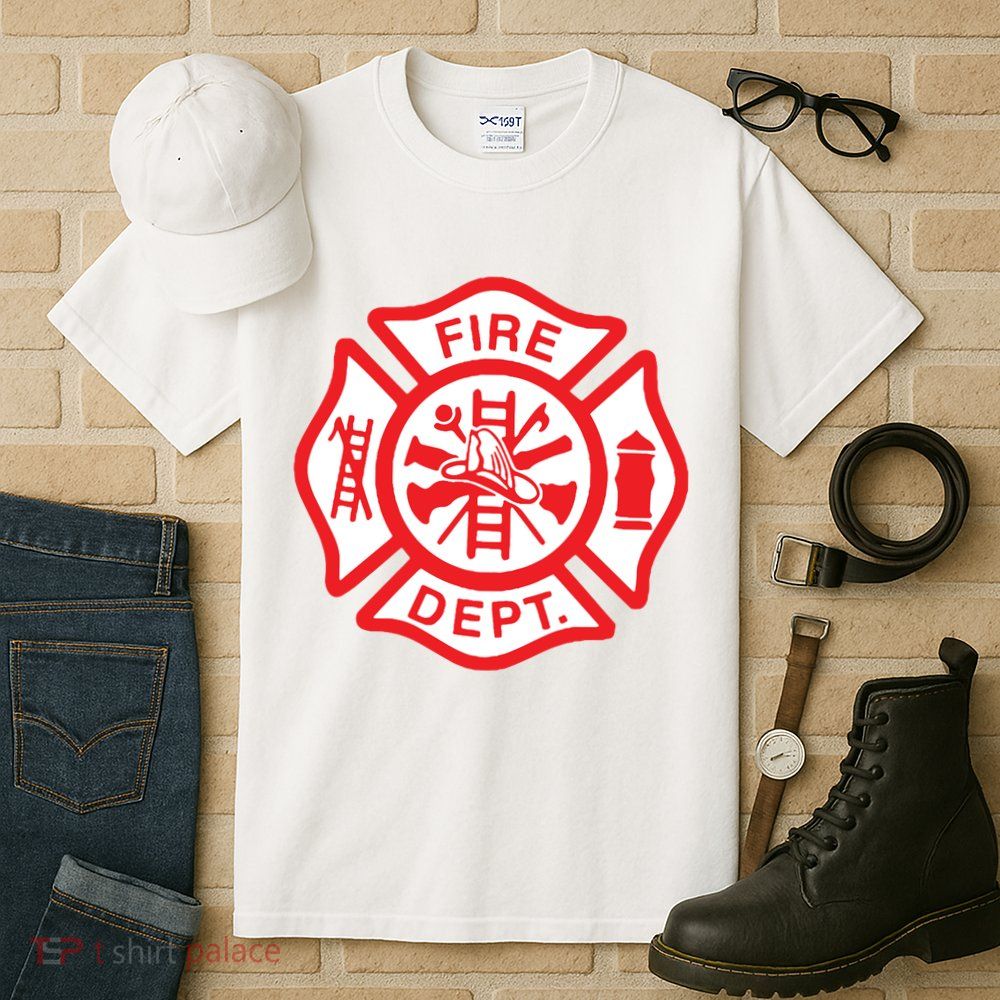 Fire Department Logo Uniform Fireman Symbol Firefighter Gear Tall T-Shirt