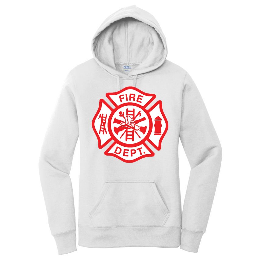 Fire Department Logo Uniform Fireman Symbol Firefighter Gear Women's Pullover Hoodie