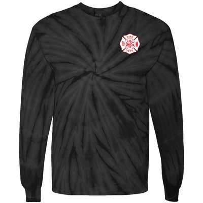 Fire Department Logo Uniform Fireman Symbol Firefighter Gear Tie-Dye Long Sleeve Shirt