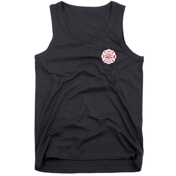 Fire Department Logo Uniform Fireman Symbol Firefighter Gear Tank Top