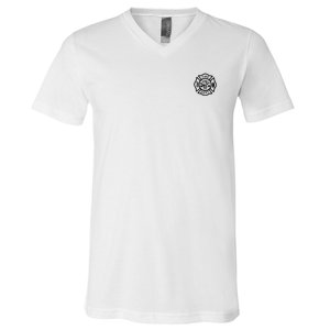 Fire Department Logo Uniform Fireman Symbol Firefighter Gear V-Neck T-Shirt