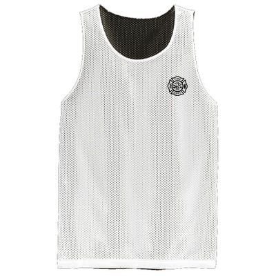 Fire Department Logo Uniform Fireman Symbol Firefighter Gear Mesh Reversible Basketball Jersey Tank