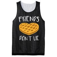 Friends Dont Lie Funny Waffle Mesh Reversible Basketball Jersey Tank