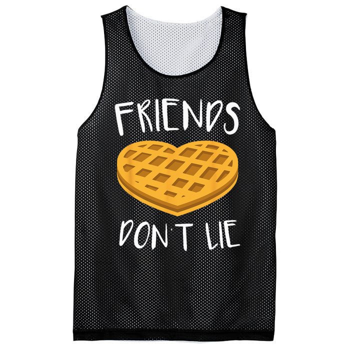 Friends Dont Lie Funny Waffle Mesh Reversible Basketball Jersey Tank