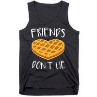 Friends Dont Lie Funny Waffle Tank Top