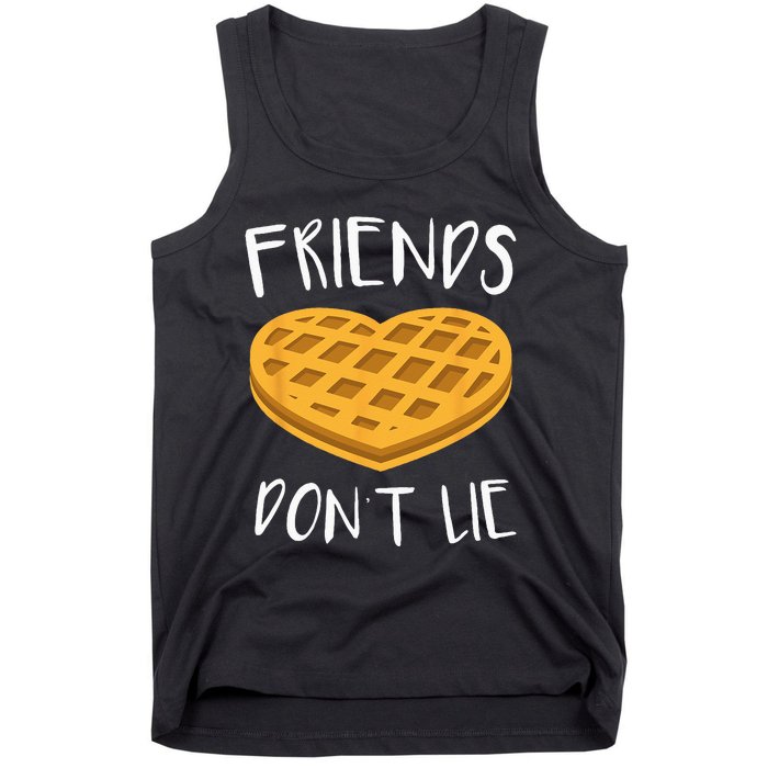 Friends Dont Lie Funny Waffle Tank Top