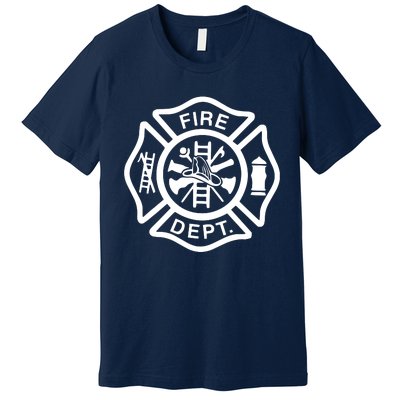 Fire Department Logo Uniform Fireman Symbol Firefighter Gear Premium T-Shirt