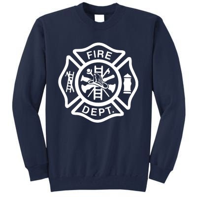 Fire Department Logo Uniform Fireman Symbol Firefighter Gear Tall Sweatshirt