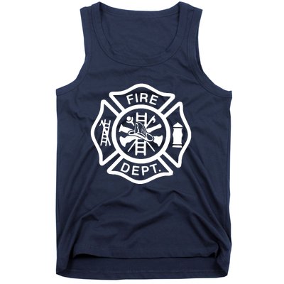 Fire Department Logo Uniform Fireman Symbol Firefighter Gear Tank Top