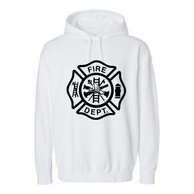 Fire Department Logo Uniform Fireman Symbol Firefighter Gear Garment-Dyed Fleece Hoodie