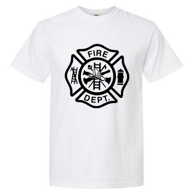 Fire Department Logo Uniform Fireman Symbol Firefighter Gear Garment-Dyed Heavyweight T-Shirt