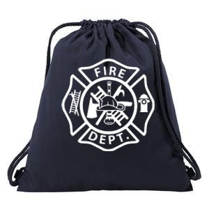 Fire Department Logo Uniform Fireman Symbol Firefighter Gear Drawstring Bag