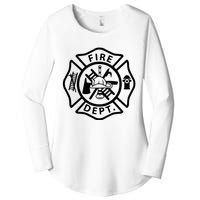 Fire Department Logo Uniform Fireman Symbol Firefighter Gear Women's Perfect Tri Tunic Long Sleeve Shirt