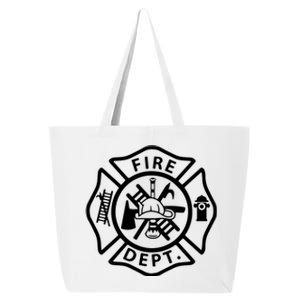 Fire Department Logo Uniform Fireman Symbol Firefighter Gear 25L Jumbo Tote