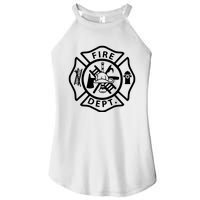 Fire Department Logo Uniform Fireman Symbol Firefighter Gear Women's Perfect Tri Rocker Tank