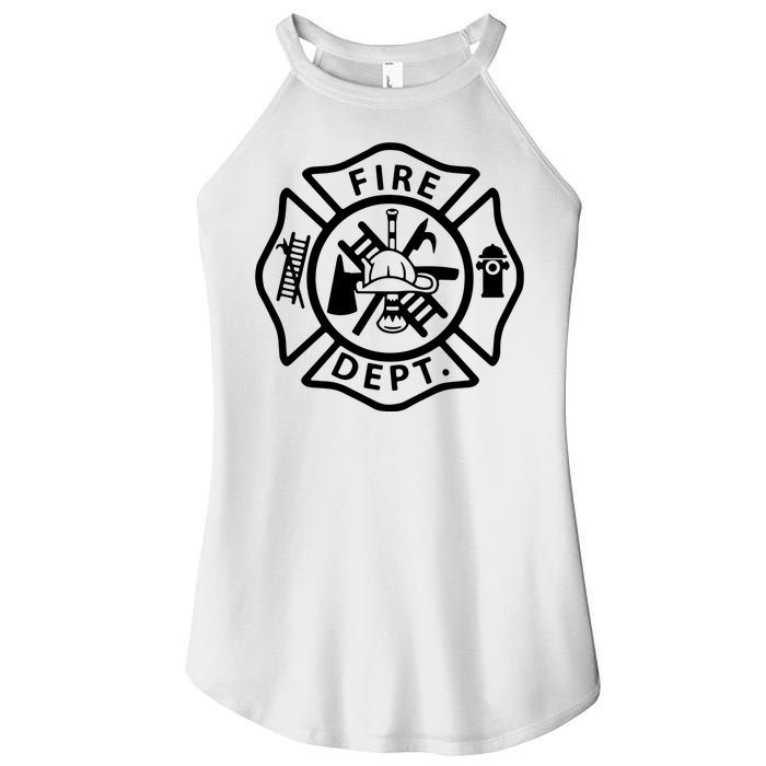 Fire Department Logo Uniform Fireman Symbol Firefighter Gear Women's Perfect Tri Rocker Tank