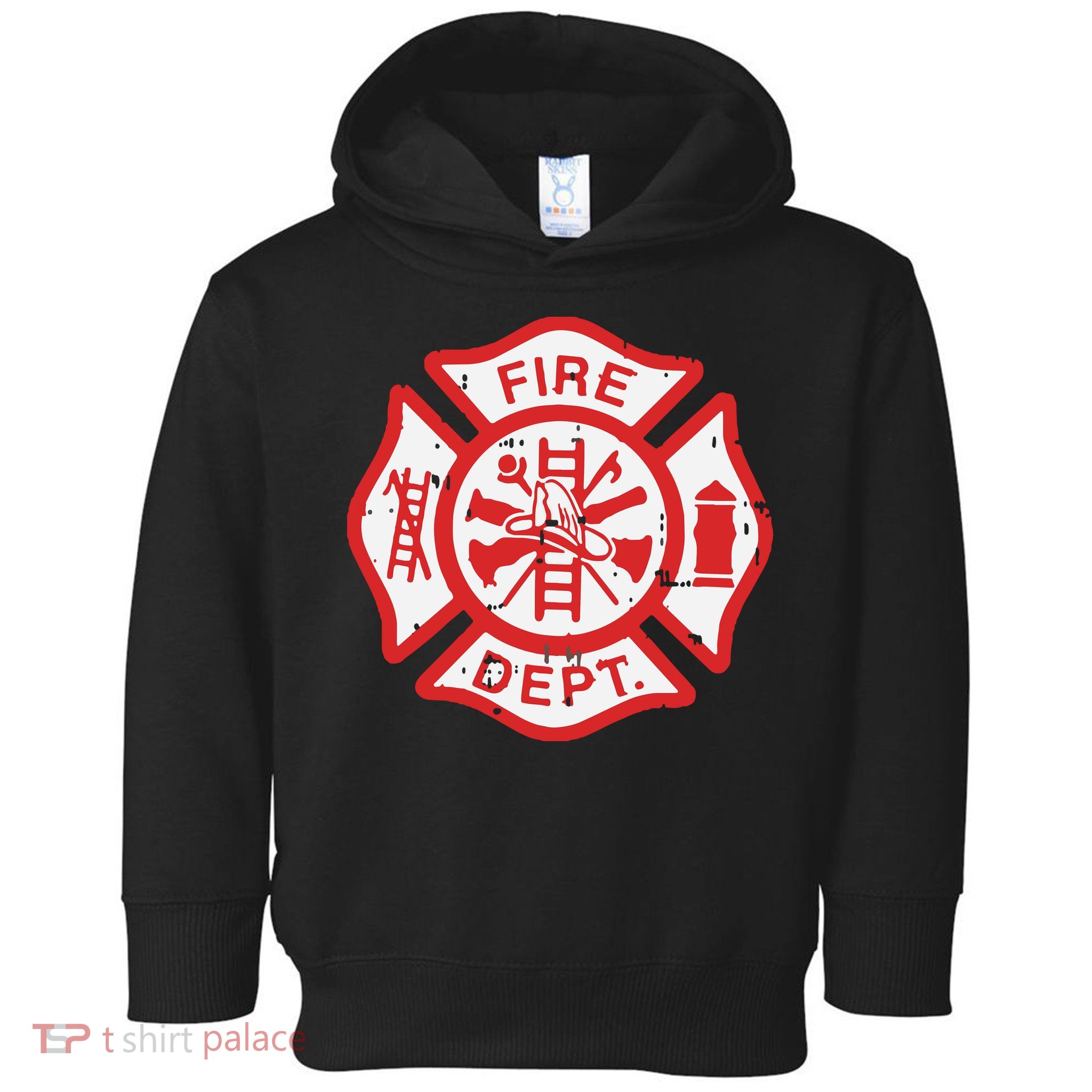 Fire Dept Logo Hero Halloween Firefighter Fireman Gift Toddler Hoodie