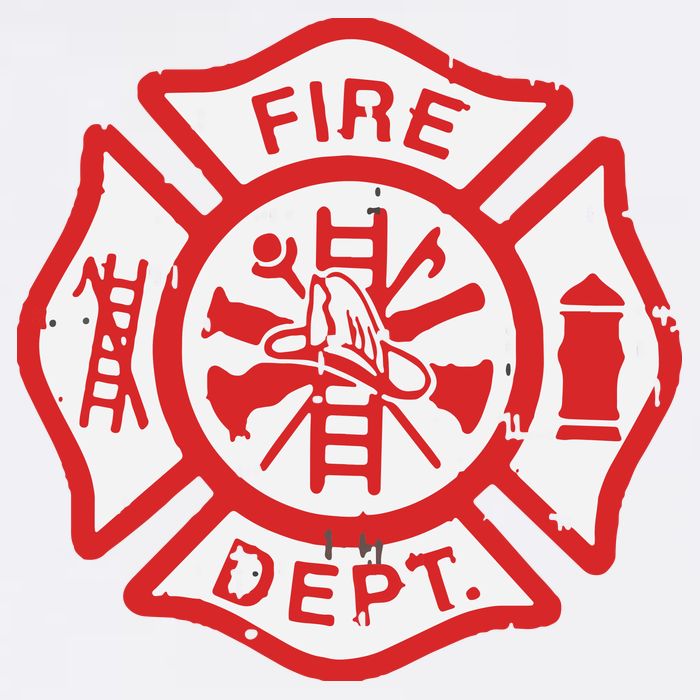 Fire Dept Logo Hero Halloween Firefighter Fireman Gift V-Neck T-Shirt