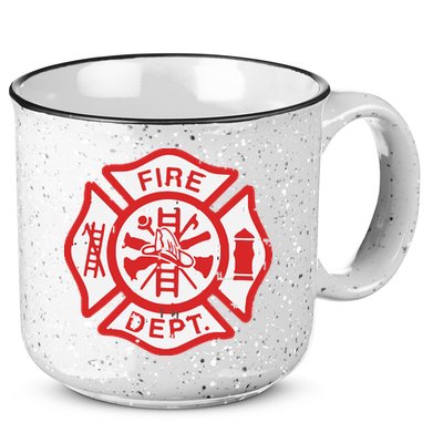Fire Dept Logo Hero Halloween Firefighter Fireman Gift 15oz Campfire Ceramic Mug