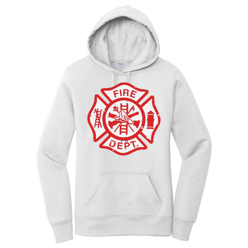 Fire Dept Logo Hero Halloween Firefighter Fireman Gift Women's Pullover Hoodie