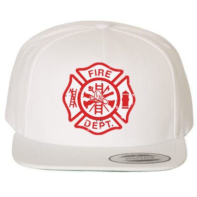 Fire Dept Logo Hero Halloween Firefighter Fireman Gift Wool Snapback Cap
