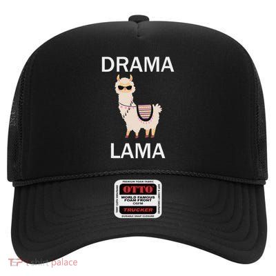 Funny Drama Lama Unisex High Crown Mesh Back Trucker Hat