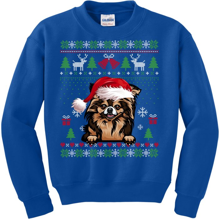 Funny Dog Lovers Chihuahua Santa Hat Ugly Christmas Sweater Gift Kids Sweatshirt