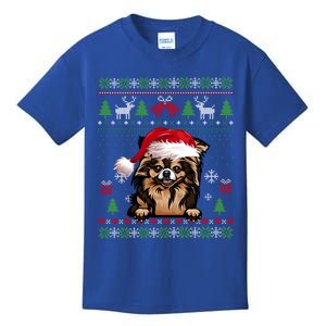 Funny Dog Lovers Chihuahua Santa Hat Ugly Christmas Sweater Gift Kids T-Shirt