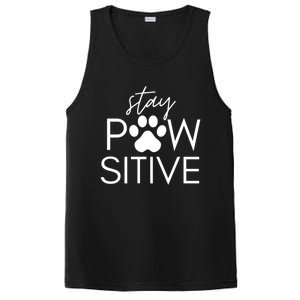 Funny Dog Lover Gift Stay Pawsitive Tee Gift PosiCharge Competitor Tank