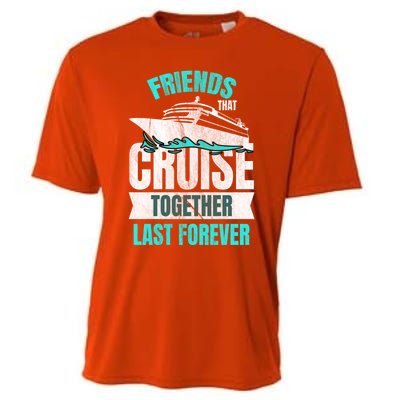 Friends Dont Let Cruise Alone Beach Summer Great Gift Cooling Performance Crew T-Shirt