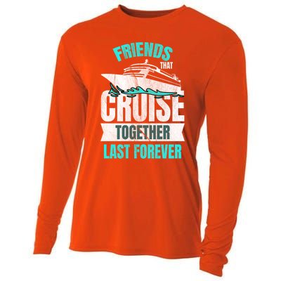 Friends Dont Let Cruise Alone Beach Summer Great Gift Cooling Performance Long Sleeve Crew