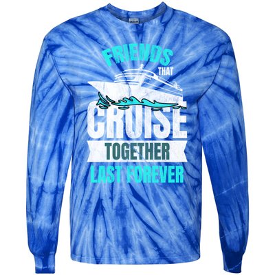 Friends Dont Let Cruise Alone Beach Summer Great Gift Tie-Dye Long Sleeve Shirt