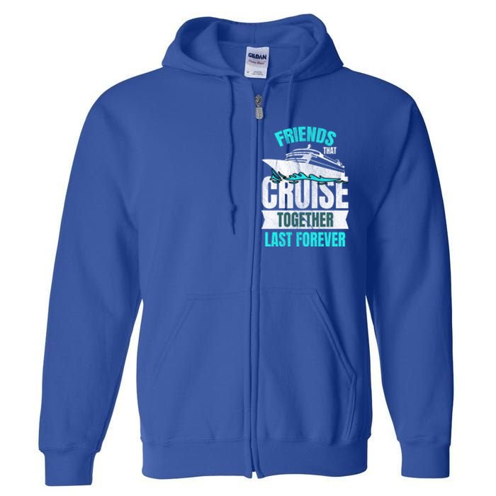 Friends Dont Let Cruise Alone Beach Summer Great Gift Full Zip Hoodie