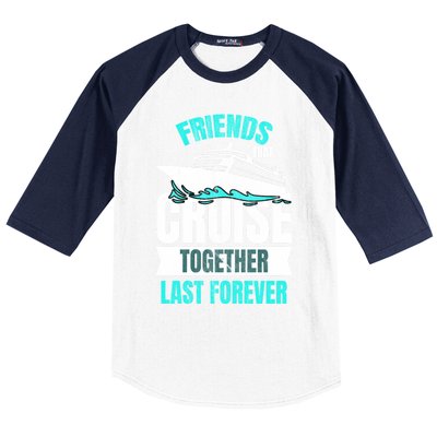 Friends Dont Let Cruise Alone Beach Summer Great Gift Baseball Sleeve Shirt