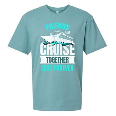 Friends Dont Let Cruise Alone Beach Summer Great Gift Sueded Cloud Jersey T-Shirt