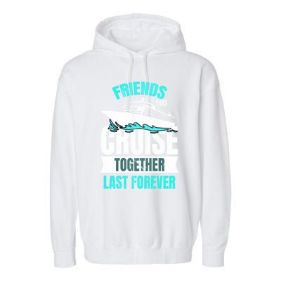 Friends Dont Let Cruise Alone Beach Summer Great Gift Garment-Dyed Fleece Hoodie