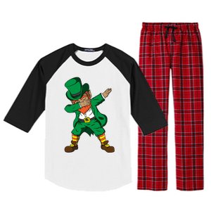 Funny Dabbing Leprechaun St Patricks Day Meaningful Gift Raglan Sleeve Pajama Set