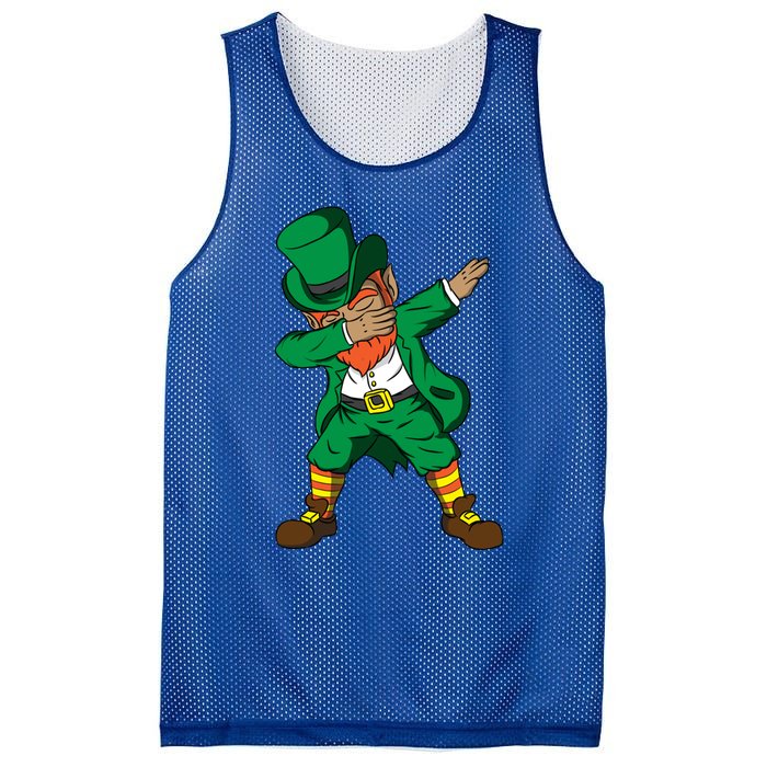 Funny Dabbing Leprechaun St Patricks Day Meaningful Gift Mesh Reversible Basketball Jersey Tank