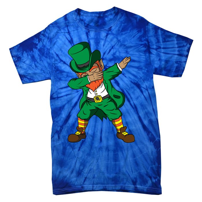 Funny Dabbing Leprechaun St Patricks Day Meaningful Gift Tie-Dye T-Shirt