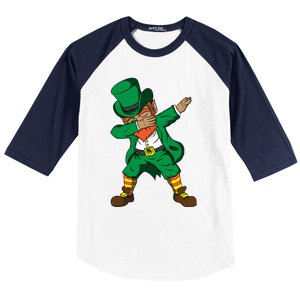 Funny Dabbing Leprechaun St Patricks Day Meaningful Gift Baseball Sleeve Shirt