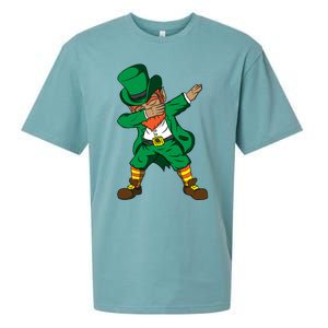 Funny Dabbing Leprechaun St Patricks Day Meaningful Gift Sueded Cloud Jersey T-Shirt