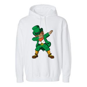 Funny Dabbing Leprechaun St Patricks Day Meaningful Gift Garment-Dyed Fleece Hoodie