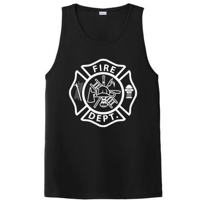 Fire Departt Logo Uniform Fire Symbol Firefighter Gear Gift PosiCharge Competitor Tank