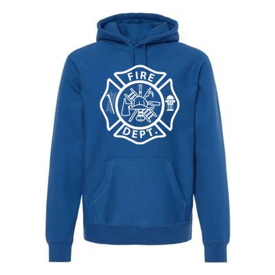 Fire Departt Logo Uniform Fire Symbol Firefighter Gear Gift Premium Hoodie