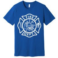 Fire Departt Logo Uniform Fire Symbol Firefighter Gear Gift Premium T-Shirt