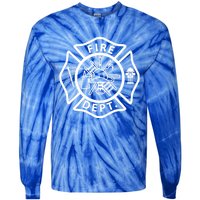 Fire Departt Logo Uniform Fire Symbol Firefighter Gear Gift Tie-Dye Long Sleeve Shirt